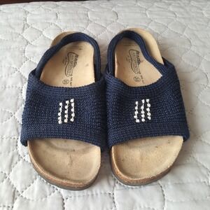 Arcopedico Knit Arenal Sandal Navy Blue Stretch Fabric Nylon Slingback US3 EUR33